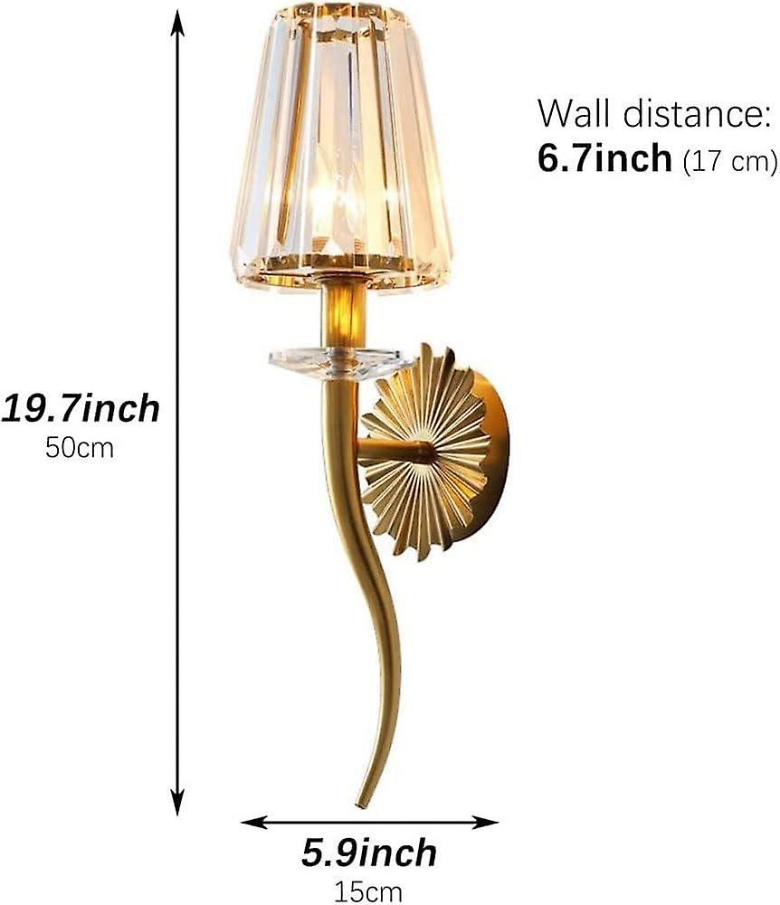 Indoor Bathroom Mirror Front LED Wall Sconce – Luxury Corridor & Bedroom Crystal Lamp | E14 Base | Budget Lighting