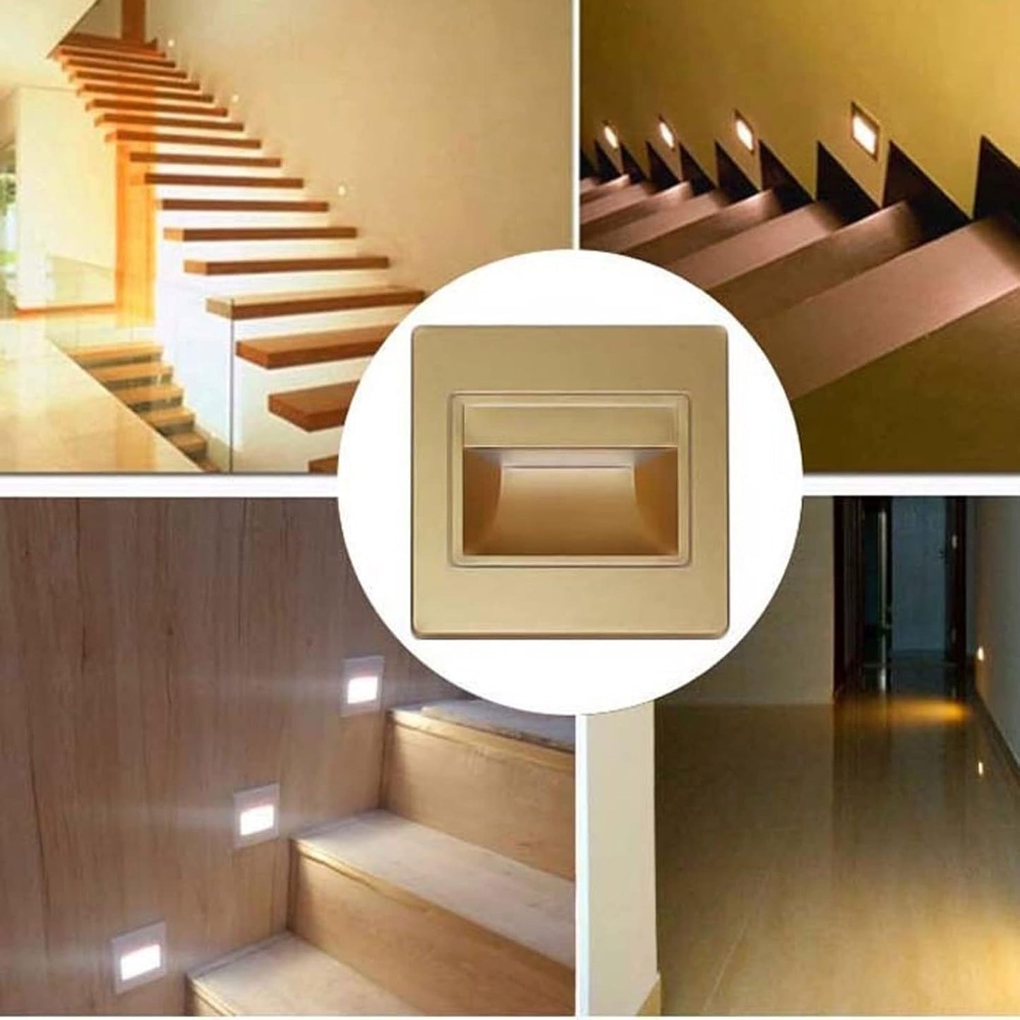 AVGTYUU Outdoor Step Skirting Night Light – Solar-Powered LED Wall Lamp | Waterproof Embedded Pathway Lighting | Budget Lighting