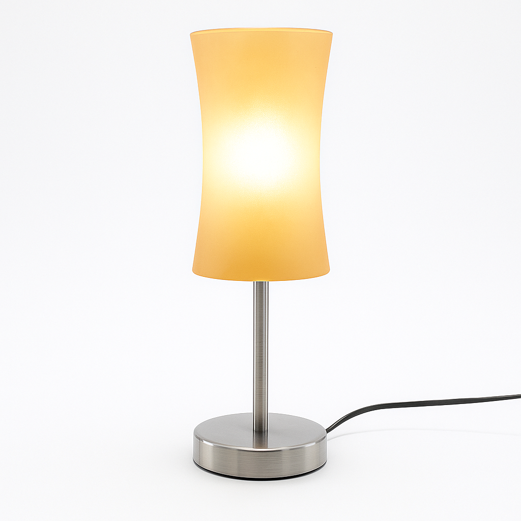 Orange Glass Table Lamp – Touch & Switch Control Options | Energy-Saving Bulbs | Budget Lighting