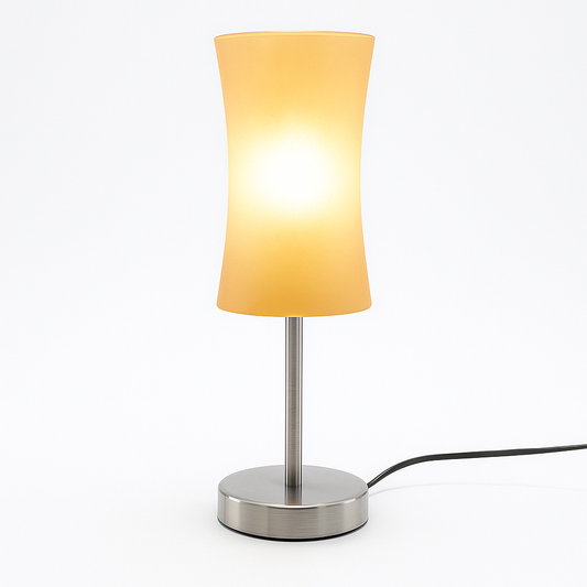 Orange Glass Table Lamp – Touch & Switch Control Options | Energy-Saving Bulbs | Budget Lighting