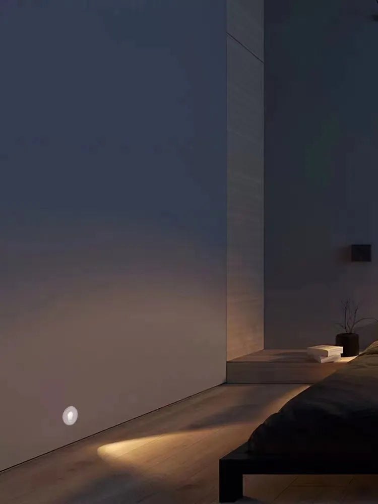 Embedded Round LED Foot Lamp – Motion Sensor Aluminum Step Light | 3000K/4000K/6000K | Budget Lighting