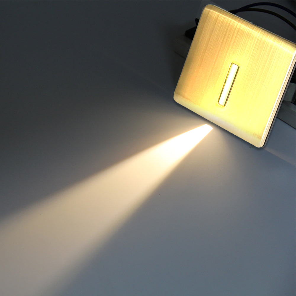 SANDIY Motion Sensor Stair Light – LED Recessed Wall Lamp | Smart PIR & Light Control | 86x86mm | Budget Lighting
