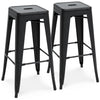 30" Industrial Metal Bar Stools – Backless, Stackable Design (Set of 2) | Budget Lighting