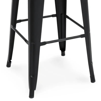 30" Industrial Metal Bar Stools – Backless, Stackable Design (Set of 2) | Budget Lighting