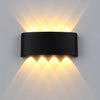 Rectangular 4 Up & 4 Down Outdoor Wall Lamp