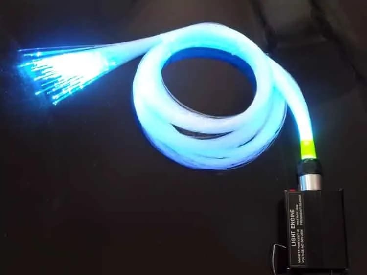 16W LED Fiber Optic Light Engine – RGB Remote-Controlled PMMA Dimmer | Wireless AC100–256V Input | Budget Lighting