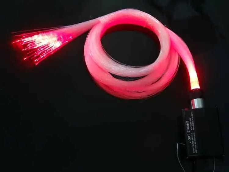 16W LED Fiber Optic Light Engine – RGB Remote-Controlled PMMA Dimmer | Wireless AC100–256V Input | Budget Lighting