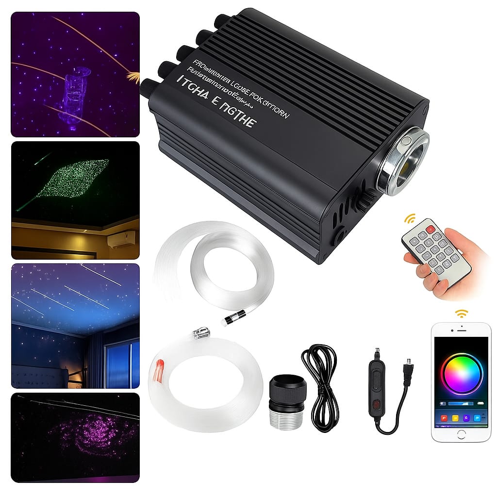 750PC Fiber Optic Car & Home Headliner Star Light Kit – RGBW LED Roof Ceiling Light with Remote | Budget Lighting