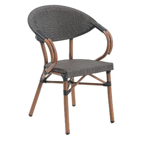 Hotel-Grade Aluminum Alloy Outdoor Dining Chair – Stackable Mesh Seat for Patios, Cafés & Restaurants | Budget Lighting