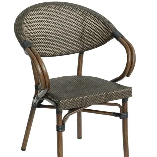 Hotel-Grade Aluminum Alloy Outdoor Dining Chair – Stackable Mesh Seat for Patios, Cafés & Restaurants | Budget Lighting