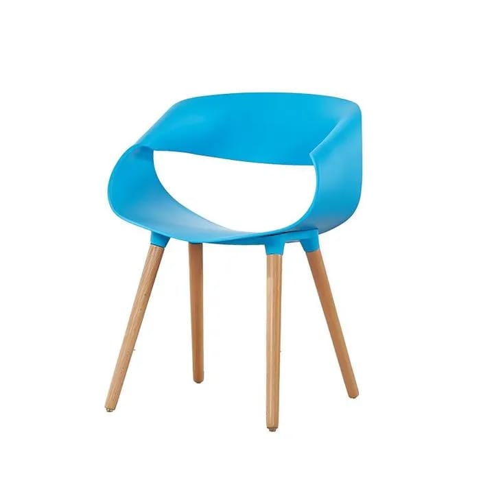 Stilvoll Modern Plastic Chair with Wooden Legs – Lightweight, Scratch-Resistant Design for Homes & Apartments | Budget Lighting
