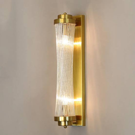 Postmodern Crystal LED Wall Lamp – Touch Control | No‑Drill Mount | Nordic Luxury for Bedrooms & Living Rooms