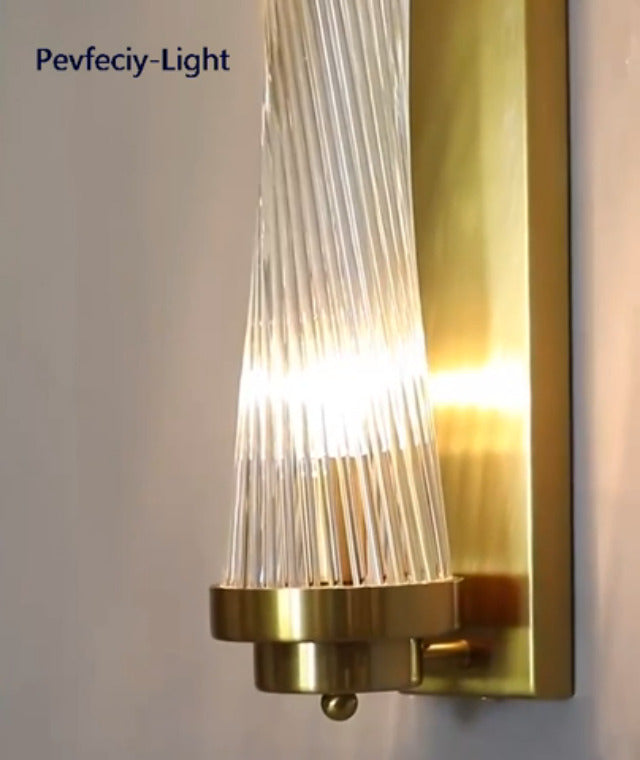 Postmodern Crystal LED Wall Lamp – Touch Control | No‑Drill Mount | Nordic Luxury for Bedrooms & Living Rooms