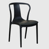 Conrad All-Weather Black Dining Chair – UV-Treated Stackable Outdoor Seating | Budget Lighting