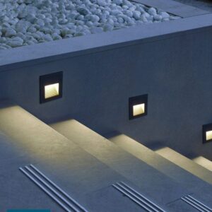 LED Stair Step Wall Light – Waterproof 3W Outdoor Recessed Pathway Lamp | 3000K Warm White | Budget Lighting