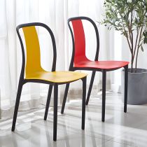 Modern Brown Stackable Plastic Dining Chairs – Low Back Armless 2-Piece Set | Budget Lighting