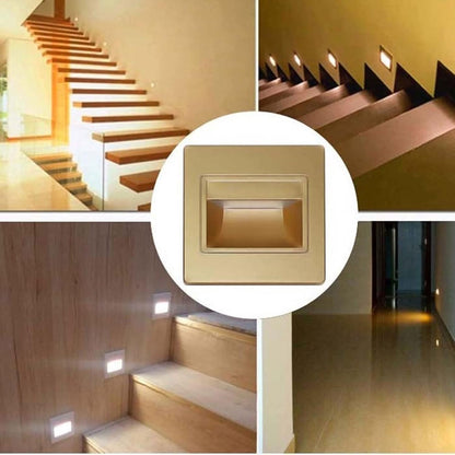 AVGTYUU Outdoor Step Skirting Night Light – Solar-Powered LED Wall Lamp | Waterproof Embedded Pathway Lighting | Budget Lighting