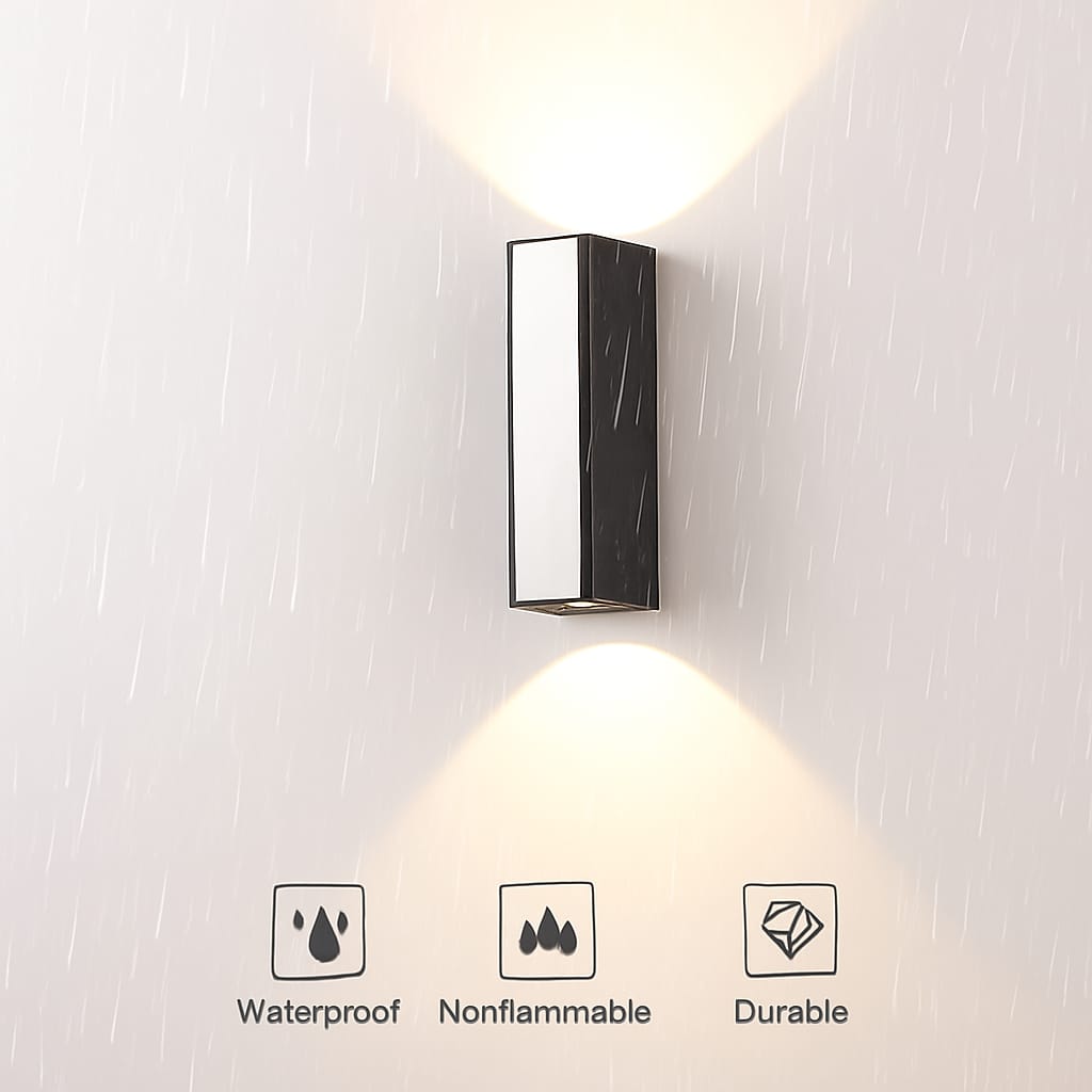 Modern 3-Sides Luminesce LED Outdoor Wall Light