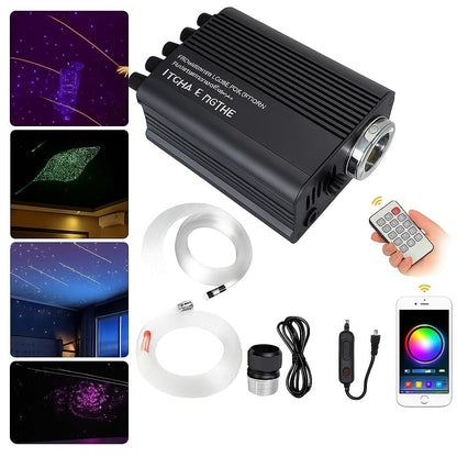 750PC Fiber Optic Car & Home Headliner Star Light Kit – RGBW LED Roof Ceiling Light with Remote | Budget Lighting