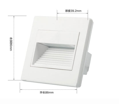 2W Recessed LED Stair Wall Step Light – Square Surface Mount | Modern SMD Light | 3000K/4000K/6000K | Budget Lighting